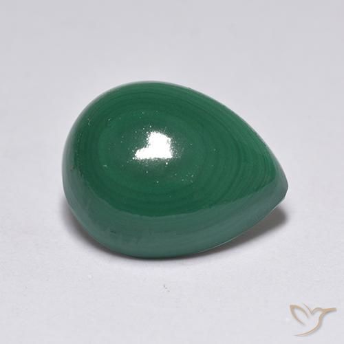 3.26克拉天然孔雀石，梨形，不透明