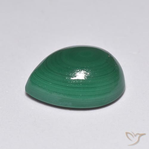 3.26克拉天然孔雀石，梨形，不透明