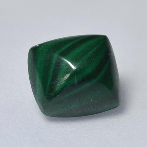 1.69克拉天然绿色孔雀石，垫形剪裁，7.1×6.5毫米，不透明