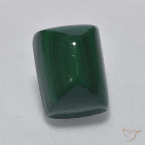 5.28ct 天然 中绿色 孔雀石, 狭长方形, 不透明