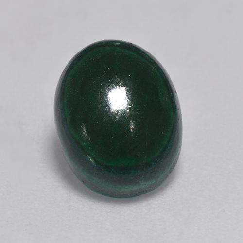 3.23克拉天然绿色孔雀石，椭圆形切割，9.8×7.6毫米，不透明