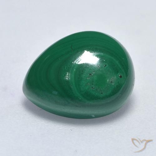 3.72克拉天然孔雀石，梨形，不透明