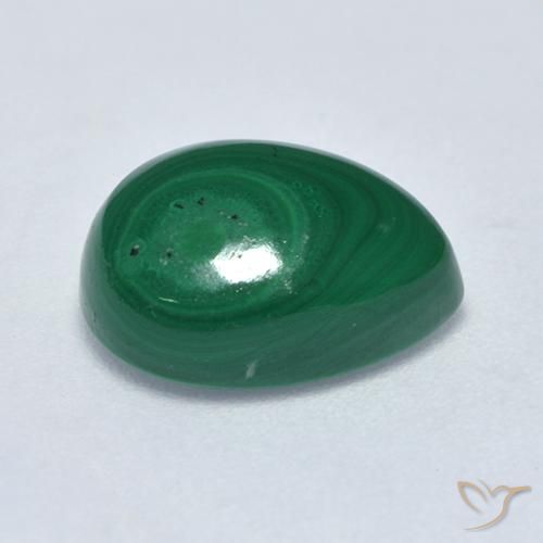 3.72克拉天然孔雀石，梨形，不透明