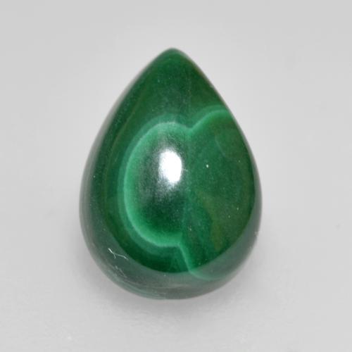 2.58克拉天然绿色孔雀石，梨形，9.4×6.7毫米，不透明