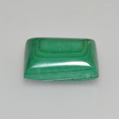2.95克拉天然绿色孔雀石，长方形切工，9.5×7.3毫米，不透明