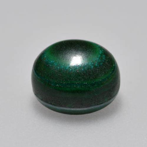 2.33克拉天然绿色孔雀石，椭圆形切割，7.9×6.7毫米，不透明