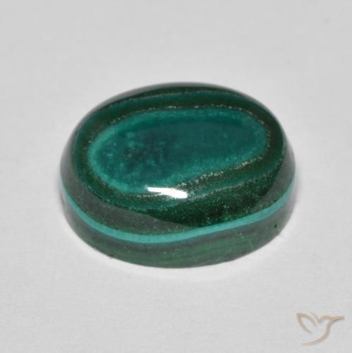 7.82克拉天然孔雀石，椭圆形，不透明