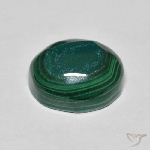 6.69克拉天然孔雀石，椭圆形，不透明