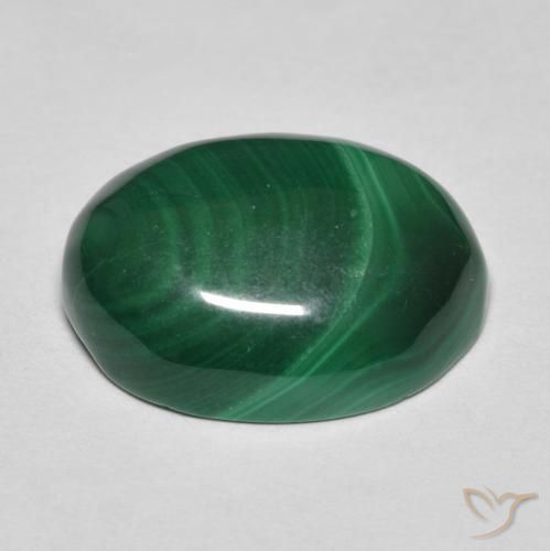 7.83克拉天然孔雀石，椭圆形，不透明