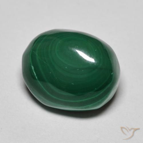 5.35克拉天然孔雀石，椭圆形，不透明
