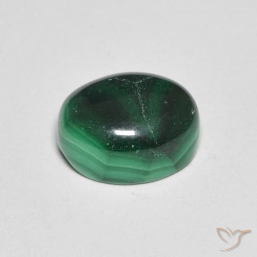 3.10克拉天然孔雀石，椭圆形，不透明