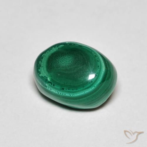 2.72克拉天然孔雀石，椭圆形，不透明