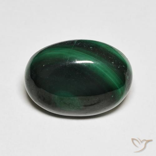 7.10ct 天然 森林绿 孔雀石, 椭圆形, 不透明