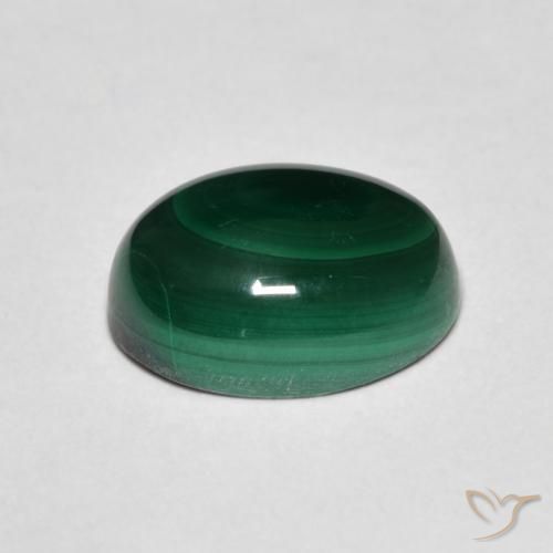 5.64克拉天然孔雀石，椭圆形，不透明