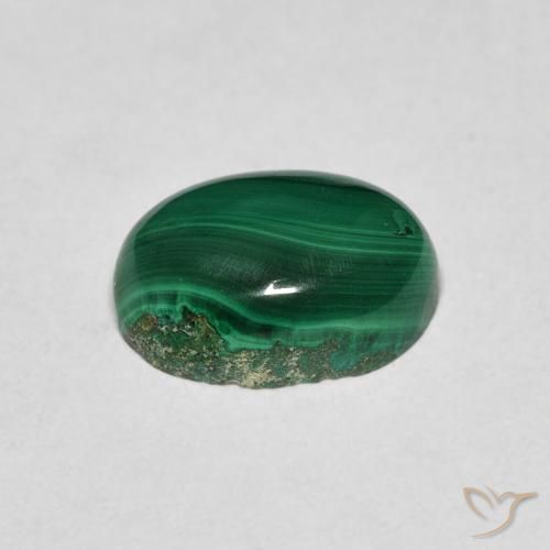 2.78克拉天然孔雀石，椭圆形，不透明