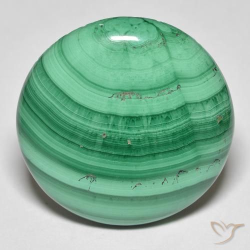 30.82ct 天然 中绿色 孔雀石, 圆形的, 不透明