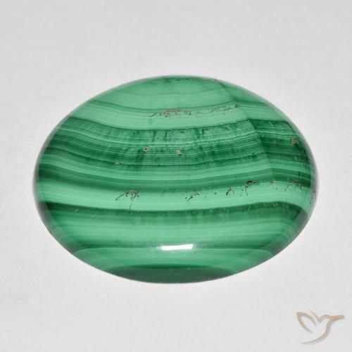 30.82克拉天然孔雀石，圆形的，不透明