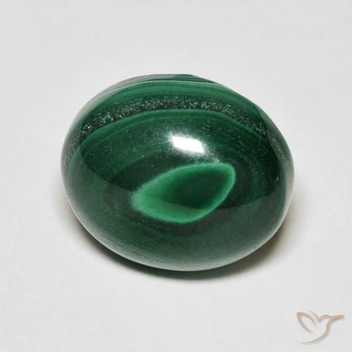 7.80克拉天然孔雀石，椭圆形，不透明