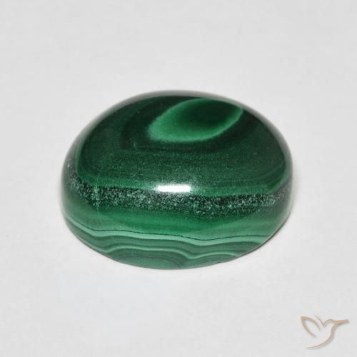 7.80克拉天然孔雀石，椭圆形，不透明