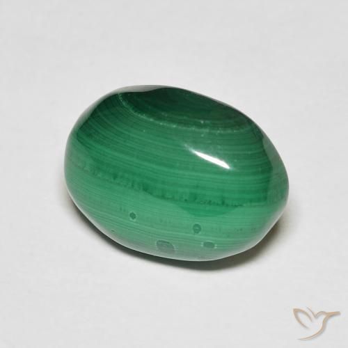 7.62克拉天然孔雀石，椭圆形，不透明