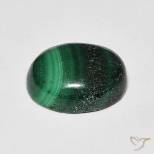 3.62克拉天然孔雀石，椭圆形，不透明