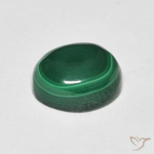 3.20克拉天然孔雀石，椭圆形，不透明