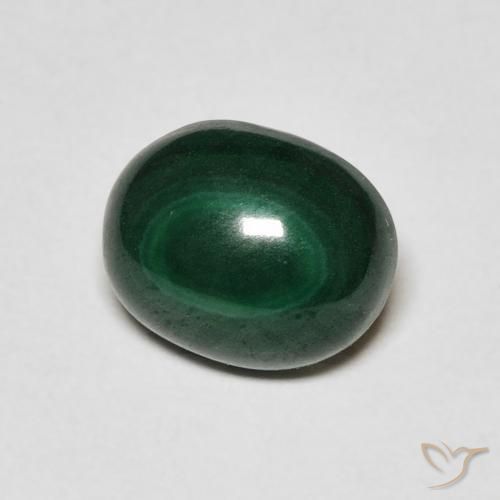 3.00克拉天然孔雀石，椭圆形，不透明