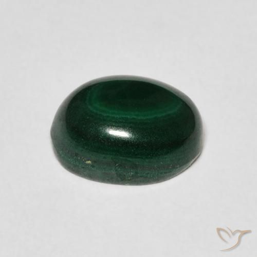3.00克拉天然孔雀石，椭圆形，不透明