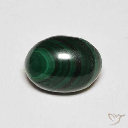 2.90克拉天然孔雀石，椭圆形，不透明