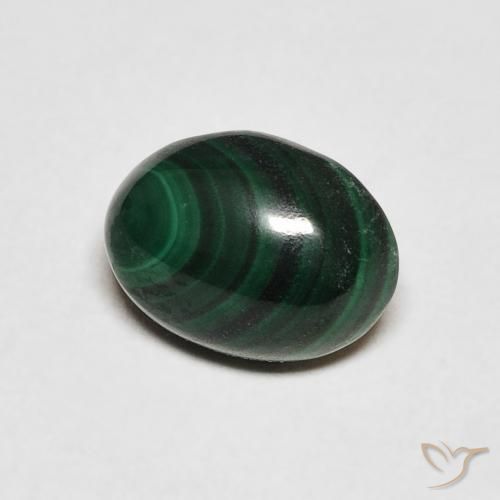 2.90克拉天然孔雀石，椭圆形，不透明