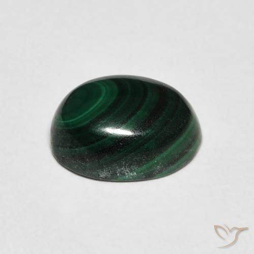 2.90克拉天然孔雀石，椭圆形，不透明