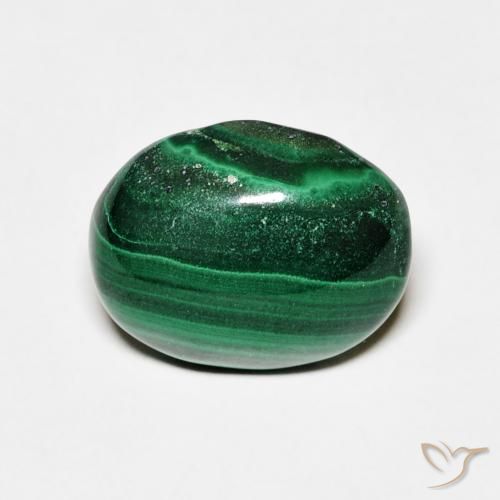 4.79ct 天然 中绿色 孔雀石, 椭圆形, 不透明