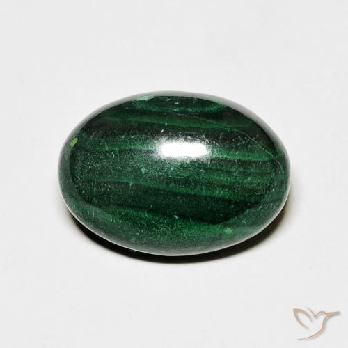 8.01ct 天然 绿色 孔雀石, 椭圆形, 不透明