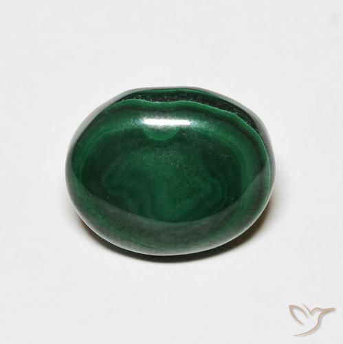 6.18ct 天然 松绿 孔雀石, 椭圆形, 不透明
