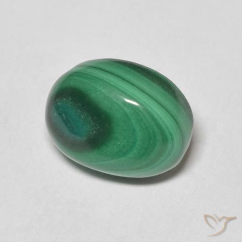 4.75克拉天然孔雀石，椭圆形，不透明