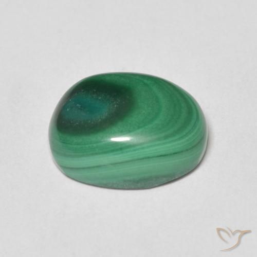 4.75克拉天然孔雀石，椭圆形，不透明