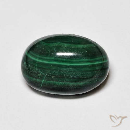 8.77ct 天然 绿色 孔雀石, 椭圆形, 不透明