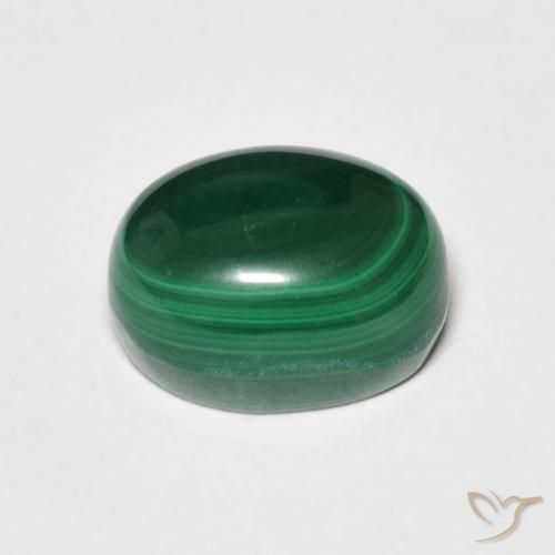 4.25克拉天然孔雀石，椭圆形，不透明