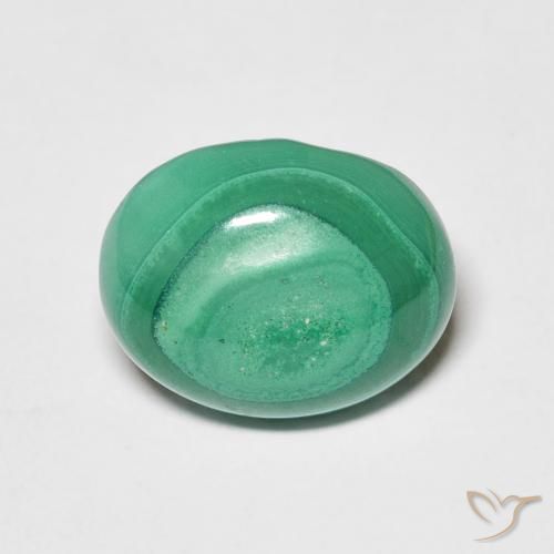 5.19ct 天然 绿色 孔雀石, 椭圆形, 不透明