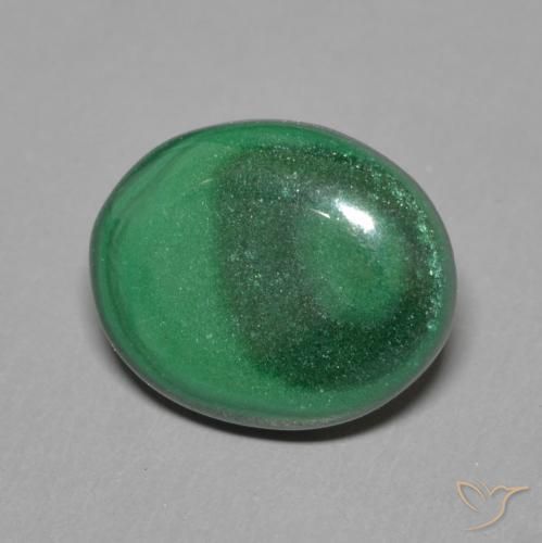 2.86克拉天然孔雀石，椭圆形，不透明