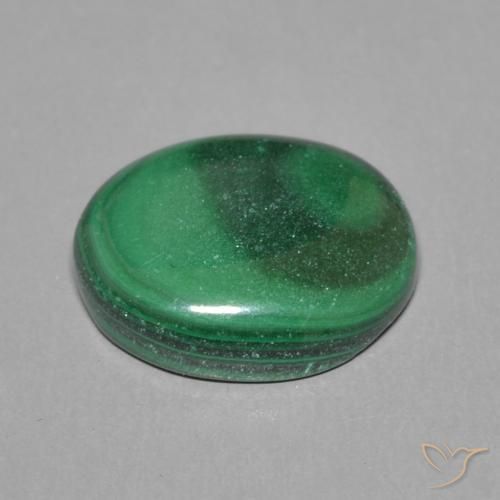 2.86克拉天然孔雀石，椭圆形，不透明