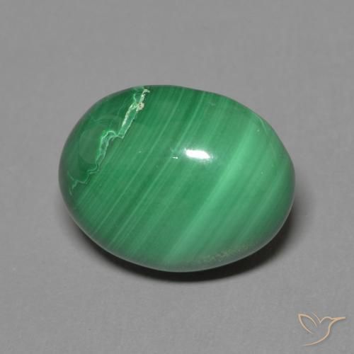 4.13克拉天然孔雀石，椭圆形，不透明