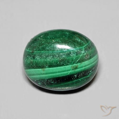 6.90ct 天然 绿色 孔雀石, 椭圆形, 不透明