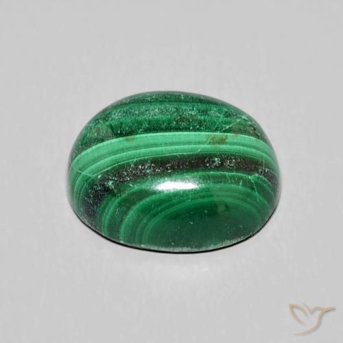 6.90克拉天然孔雀石，椭圆形，不透明
