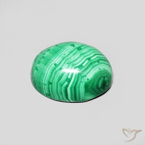 2.54克拉天然孔雀石，椭圆形，不透明