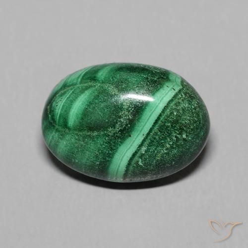 6.88ct 天然 中绿色 孔雀石, 椭圆形, 不透明