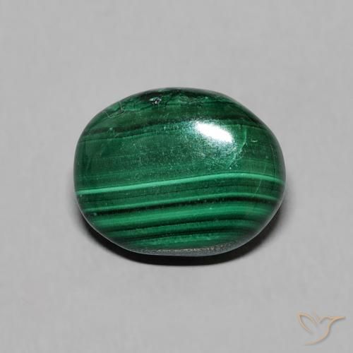 2.95ct 天然 绿色 孔雀石, 椭圆形, 不透明