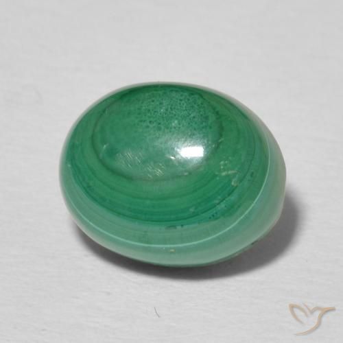3.02克拉天然孔雀石，椭圆形，不透明
