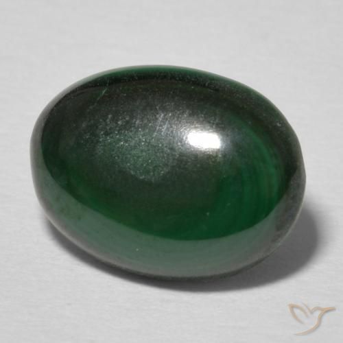 3.51克拉天然孔雀石，椭圆形，不透明