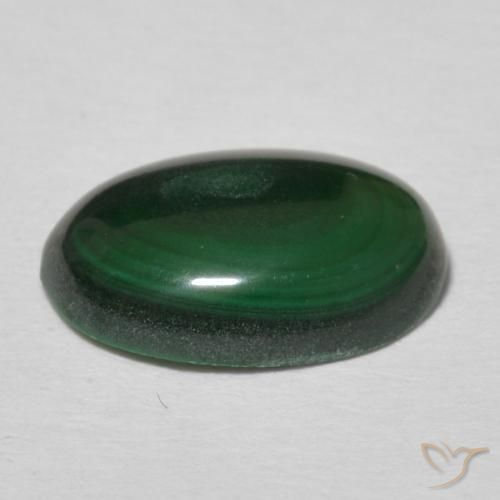 3.51克拉天然孔雀石，椭圆形，不透明